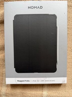 Nomad Rugged Folio Case in Black with Apple Pencil Slot